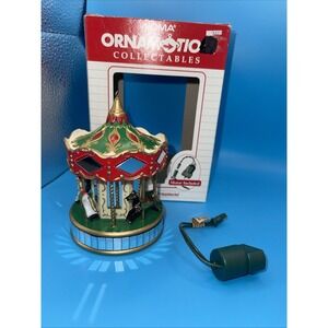 Noma Ornamotion Rotating Carousel Christmas Ornament Motor 1991 Animated Vintage